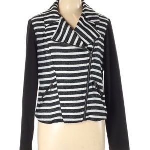 Maurices Black and white Striped Jacket